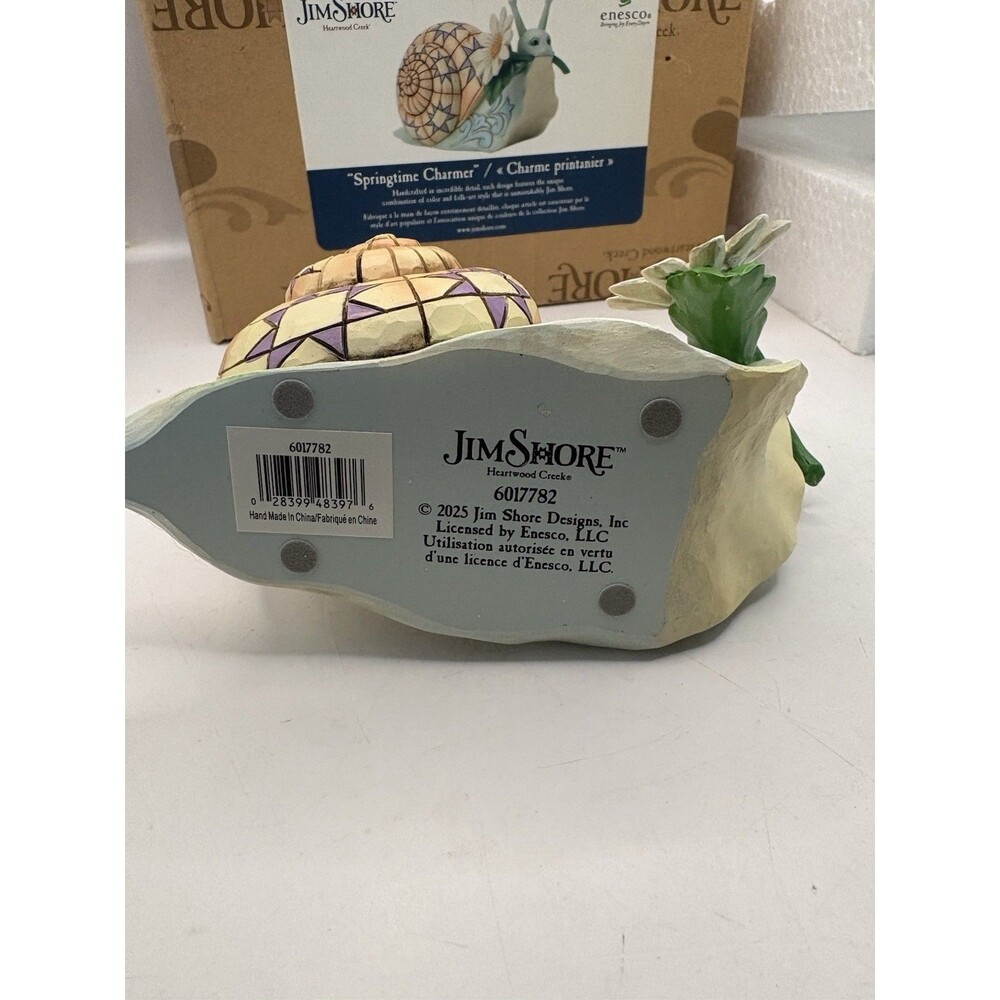 Jim Shore Heartwood “Springtime Charmer” Snail Figurine New In Box 6017782 - Picture 7 of 7